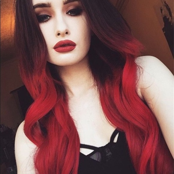 ❤️CANDY RED 22” OMBRÉ Lace Front Wig *NWT*❤️ main image 5